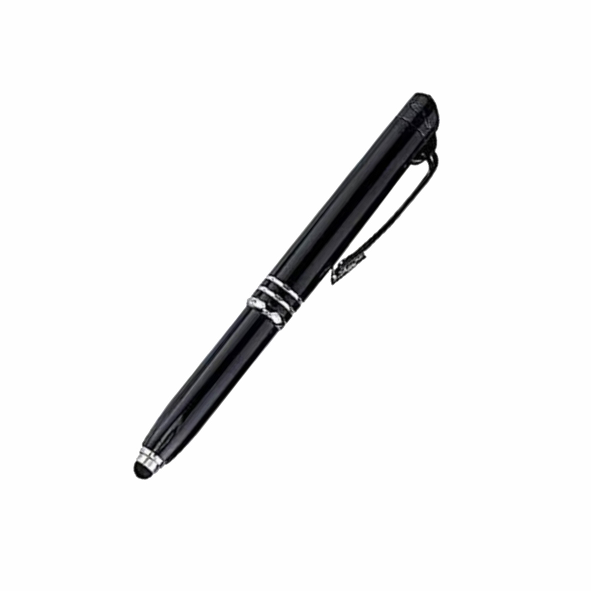 Premium Black Stylus Ball Point Pen with Metal Clip – Smooth Writing Touch Pen