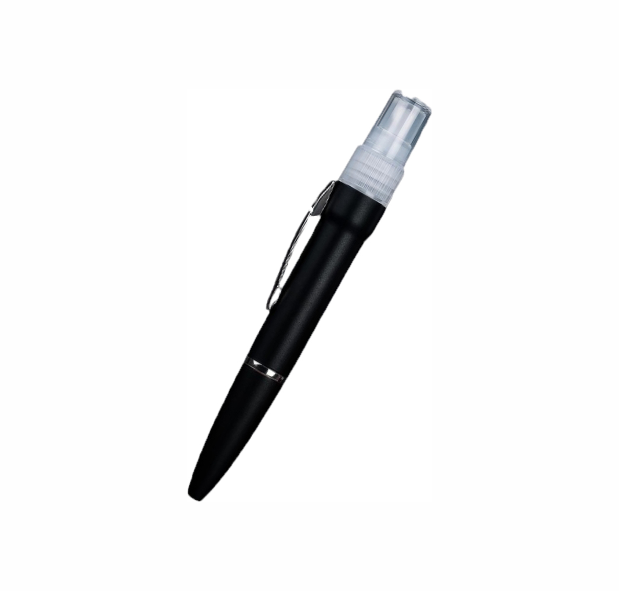 CleanMist Spray Pen – Refillable Pocket Sanitizer Pen (Metal Body) (Black)