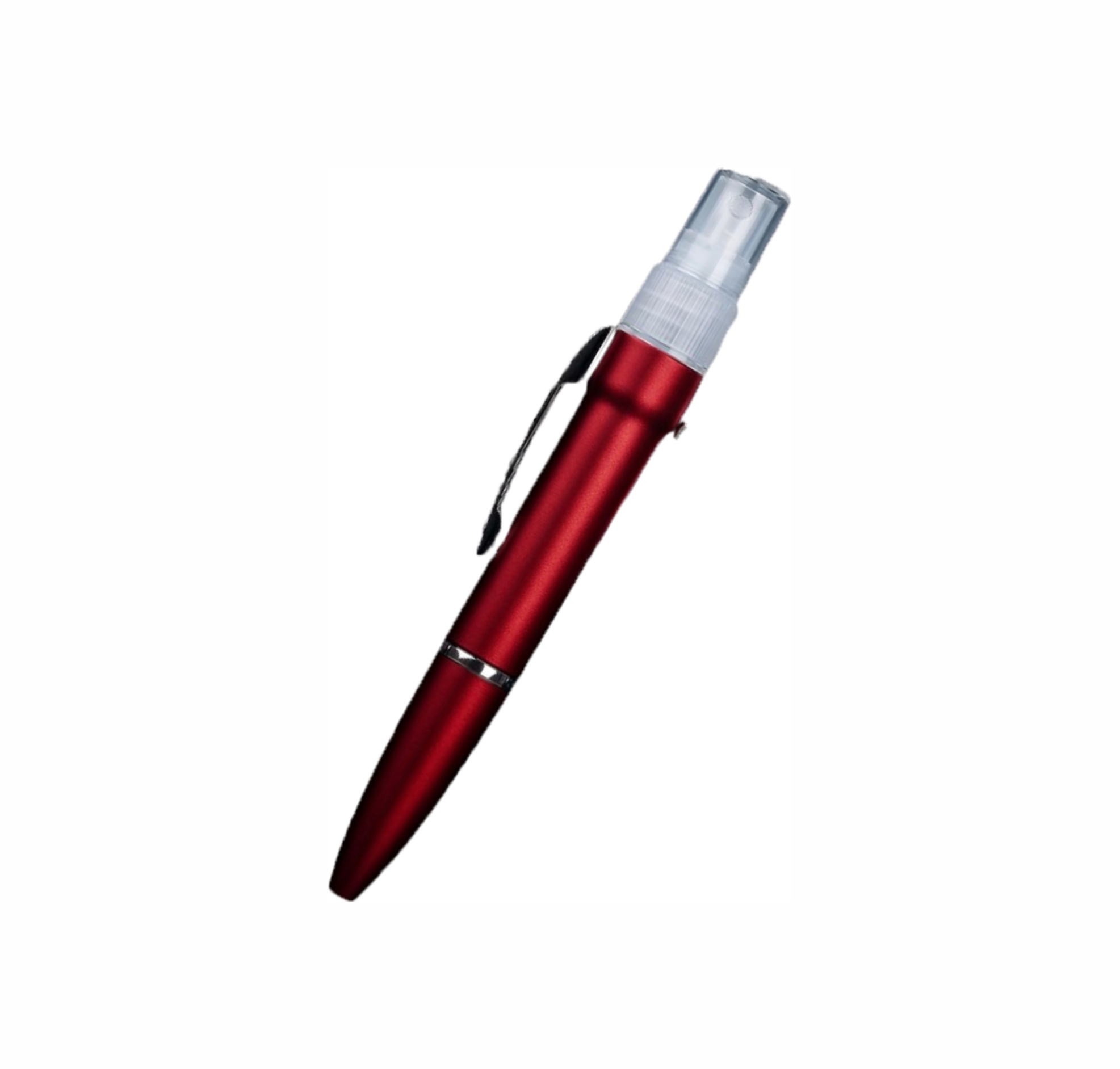 CleanMist Spray Pen – Refillable Pocket Sanitizer Pen (Metal Body) (Red)