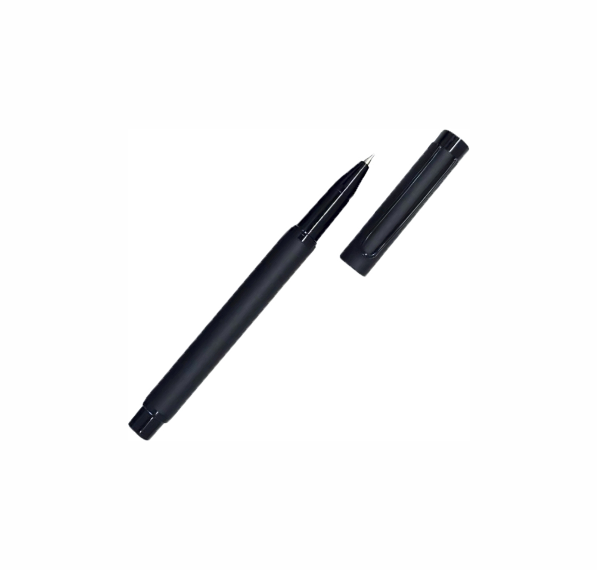 Stealth Glide Matte Black Capped Roller Ball Pen