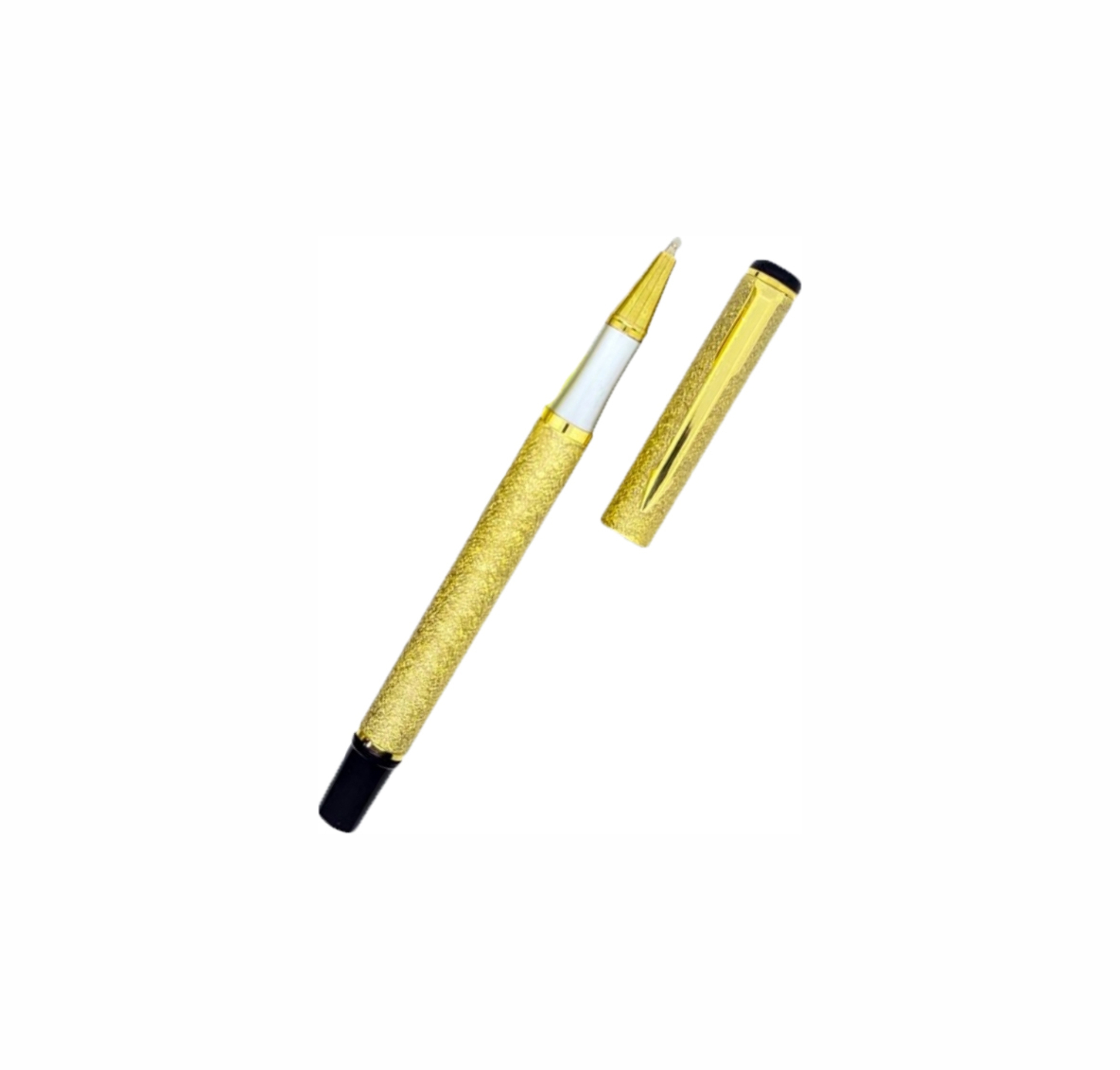 Vikas Royal Gold Glitter Metal Roller Pen – Luxury Heavy Body Writing Pen